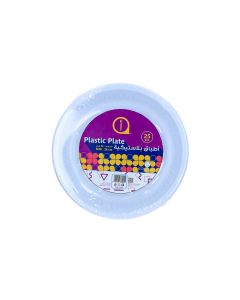 ASWAAQ PLASTIC PLATE ROUND M7 26CM 25 PCS