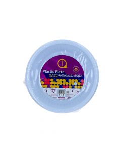 ASWAAQ PLASTIC PLATE ROUND M9 18CM 25 PCS