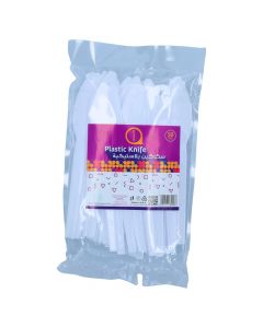 ASWAAQ WHITE PLASTIC KNIFE 50PCS