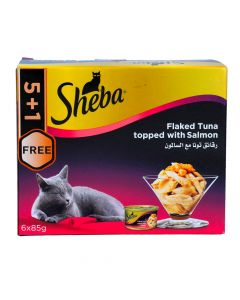 SHEBA CAT FOOD FLAKE TUNA&SALMON 6X510GM