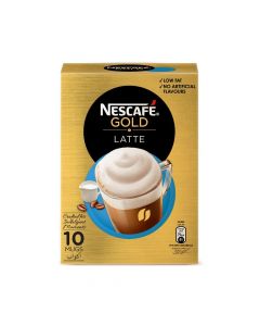 NESCAFE GOLD LATTE UNSWEETENED COFFEE 10X19.5GM