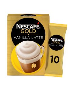 NESCAFE GOLD VANILLA LATTE COFFEE 10X18.5GM