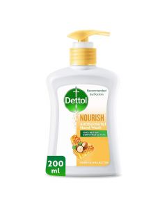 DETTOL NOURISH ANTI-BACTERIAL LIQUID HAND WASH 200ML  HONEY & SHEA BUTTER