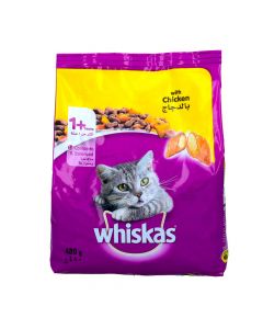 WHISKAS CAT FOOD CHICKEN 480GM