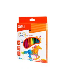 DELI PLASTIC COLORED PENCIL 24 COLORS