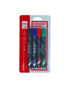 DELI PERMANENT MARKER 4PC