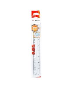 DELI RULER 20CM (TRANSPARENT)