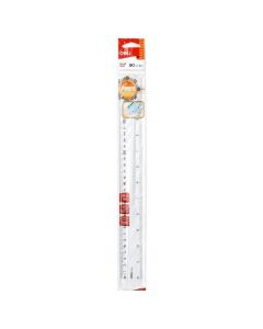 DELI RULER 30CM (TRANSPARENT)