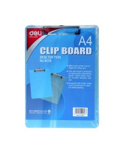 DELI TRANSPARENT CLIP BOARD A4