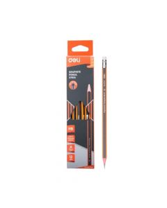 DELI PENCIL TRIA BLK LEAD HB