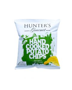 HUNTER GOURMET HAND COOKED POTATO CHIPS SEA SALT & VINEGAR 40GM