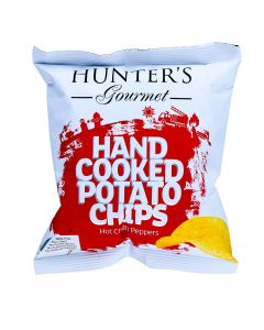 HUNTER GOURMET HAND COOKED POTATO CHIPS HOT CHILI PEPPER 40GM