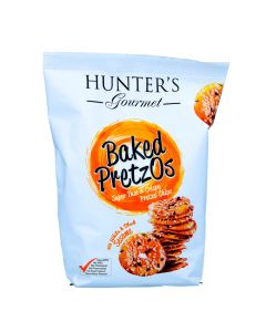 HUNTERS GOURMET BAKED PRETZOS WITH BLACK&WHITE SEASAME 180GM