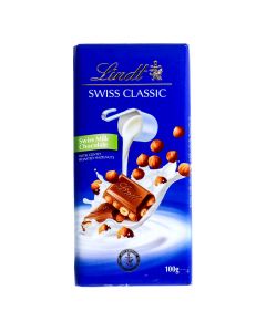 LINDT SWISS CLASSIC MILK HAZELNUT CHOCOLATES 100GM