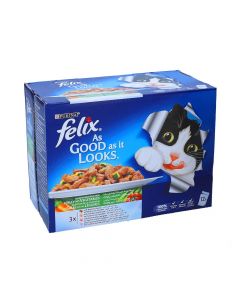 FELIX CAT FOOD VEGETABLE MIX 12X100GM