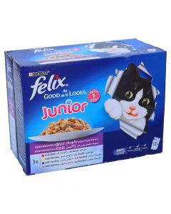 FELIX JUNIOR CAT FOOD CHICKEN 12X100GM