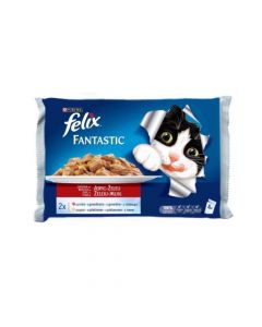 FELIX BEEF & CHICKEN 4X100G