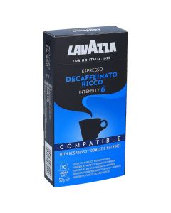 LAVAZZA DECAFFEINATED RICO COFFEE CAPSULES 10 PCS