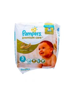 PAMPERS PREMIUM CARE DIAPERS SIZE 3  6-10 KG CARRY PACK 25 PSC