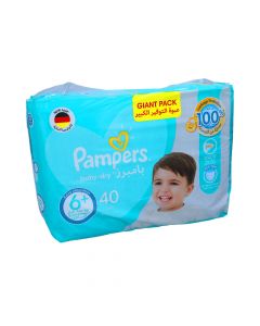 PAMPERS BABY DIAPERS SIZE 6+ EXTRA LARGE+ 14+KG 40 PSC