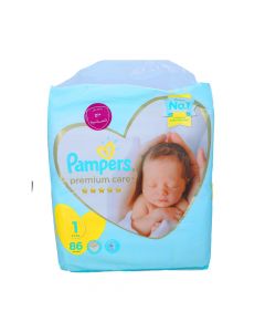 PAMPERS PREMIUM CARE SIZE 1 NEWBORN 2-5 KG JUMBO PACK 86 PSC