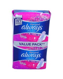 ALWAYS ULTRA THIN DIAMOND  SANITARY PADS 14 PSC