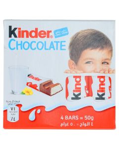 KINDER CHOCOLATE 4 BARS 50GM