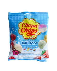 CHUPA CHUP MILK FLAVOURS LOLLIPOPS 10 PIECES