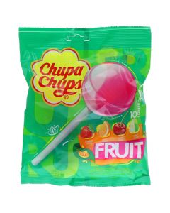 CHUPA CHUP FRUIT FLAVOURS LOLLIPOPS 10 PIECES 