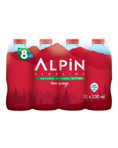 ALPIN ALKALINE MINERAL WATER 12X330ML