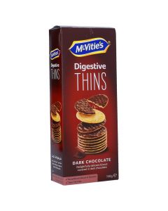 MCVITIES DIGESTIVE THINS DARK BISCUITS 150GM