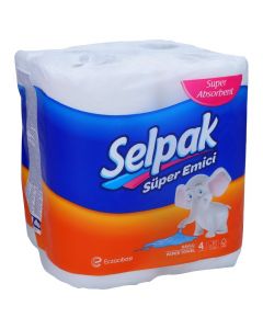 SELPAK KITCHEN TISSUE REGULAR PACK OF 4 ROLLS 