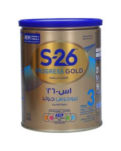 WYETH S26 PRO GOLD STAGE 3 VANILLA GROWING UP FORMULA MILK 400G