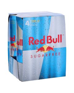 REDBULL SUGAR FREE ENERGY DRINK 4X250ML