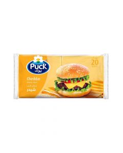 PUCK CHEDDAR CHEESE SLICES 400GM