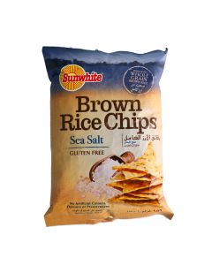 SUNWHITE BROWN RICE CHIPS SEA SALT 156GM